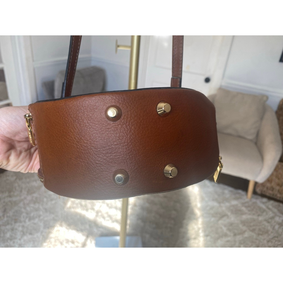 Pratesi Firenze Round Woven Straw Leather Crossbody Bag Italian Made Quiet Luxe - Picture 7 of 7